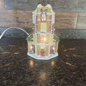 Heartland Valley Village School / Schoolhouse Lighted Christmas House Porcelain